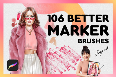 106 Better Marker Brushes Procreate