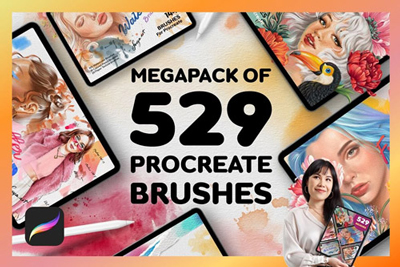 Megapack of 529 Procreate Brushes